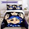 3pcs Coraline Bedding Set Duvet Cover Closure Includes 1 Duvet Cover & 2 Pillowcases, Soft and Comfortable for All Seasons.
