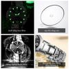 OPK Couple Watch Classic Fashion Waterproof Glow Quartz Watch Band Luxury Date Week Men's and Women's Couple Watches