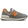 New Balance Nb 574 Comfortable Retro Leather Low-Top Marathon Running Shoes Unisex sneaker Gray Orange ML574PM2