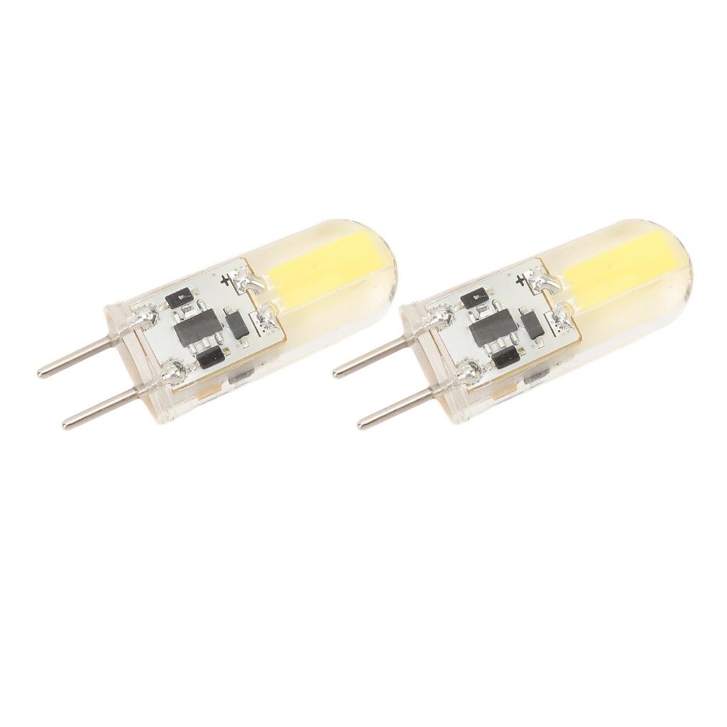 2PCS Silicone LED Light Bulb GY6.35 COB 1505 3W 12V 300LM for Cabinets Closets Outdoor Home Office