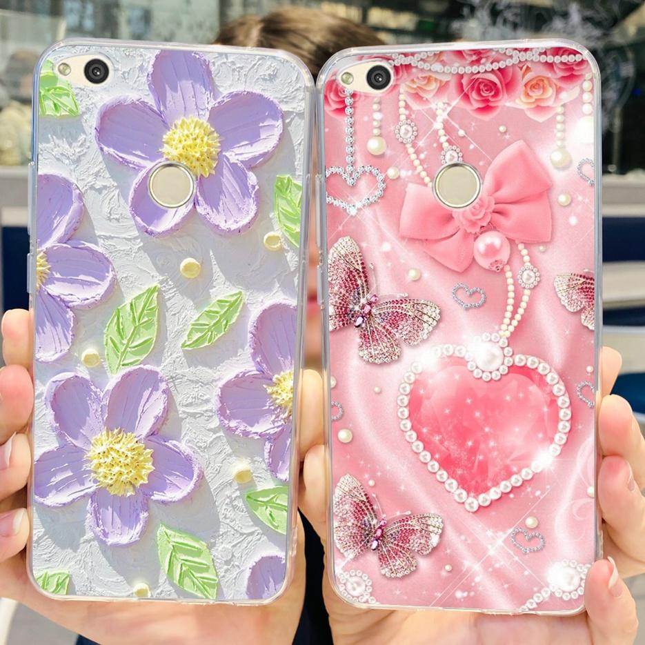 For Huawei P8 Lite 2017 Case Honor 8 Lite Luxury Painted Cover Clear Silicone Soft TPU Phone Case For Huawei GR3 2017 Back Cover