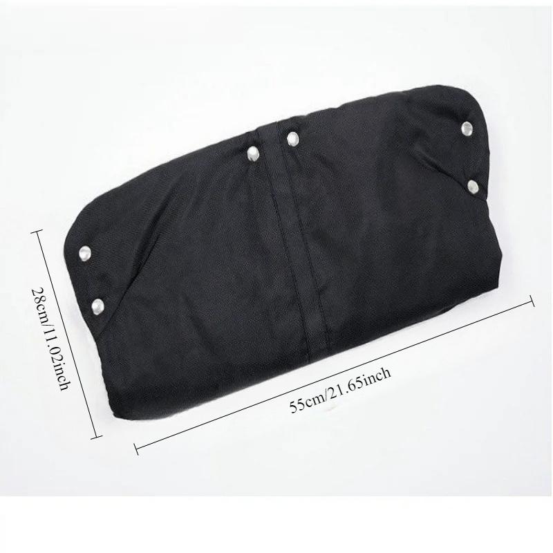 Winter Warm Gloves for Baby Stroller, Windproof Hand Muff, Pushchair Handle Warm Cover чёрный
