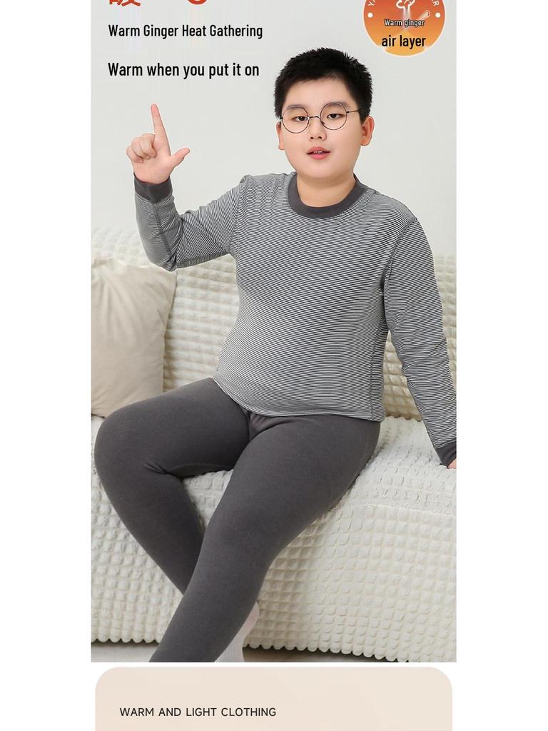 Warm Winter Kids Pajama Set: Youth Chubby Autumn Clothes & Pants