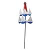 Large Metal Wind Sculpture for Outdoor Decor, Bright Color Sailing Windmills   Sculpture, Nautical Metal Wind   with Pole, Decoration