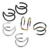 Stainless Steel Geometric Double Circle Non-Pierced Ear Clips