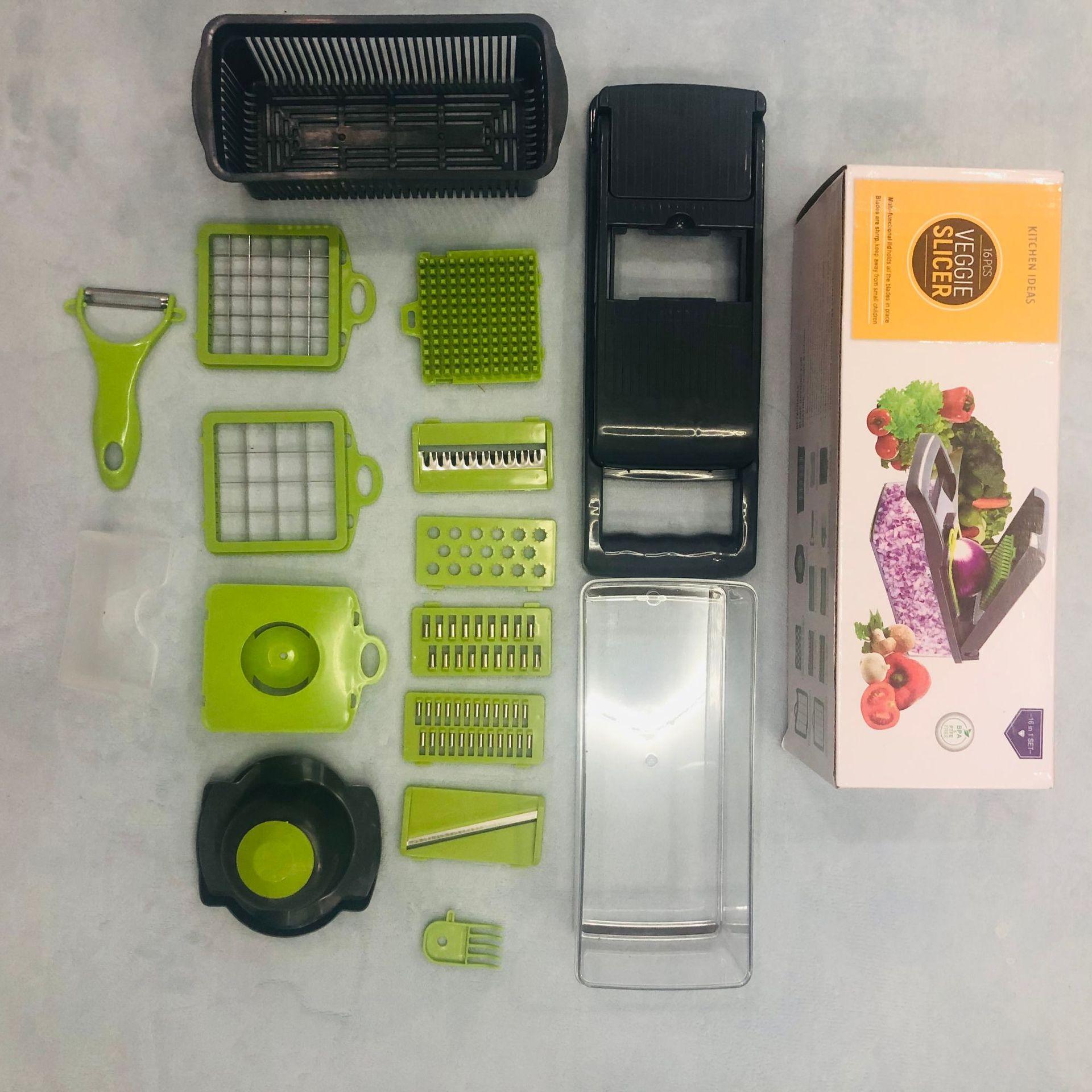 16 in 1 Multifunctional Vegetable Chopper Tool Cocina Manual Vegetable Slicer Potato Shredder Cooking Area Gadgets for Home