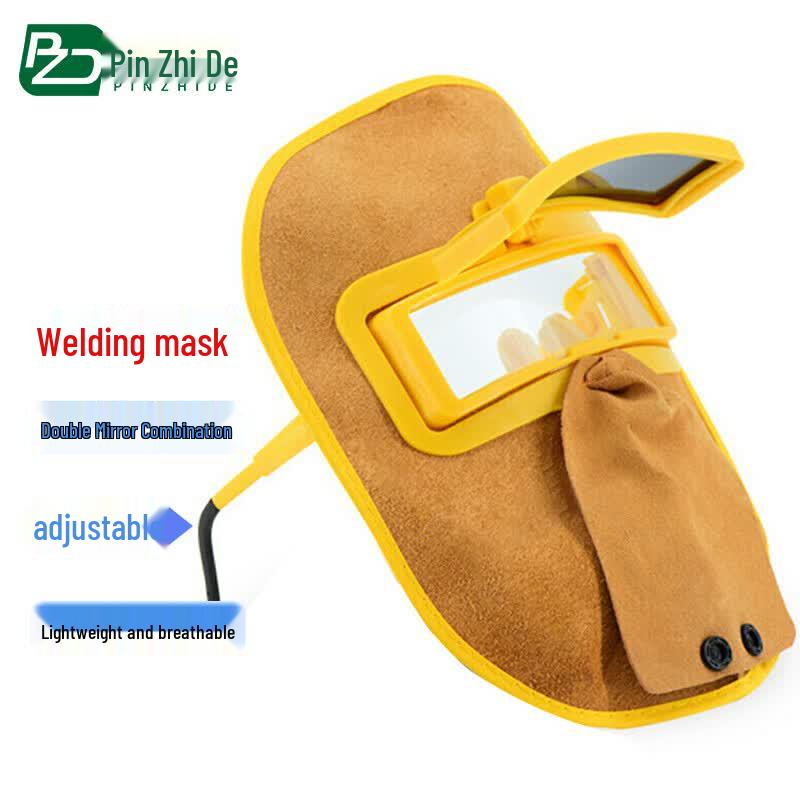 Cowhide Flip-up Welding Helmet
