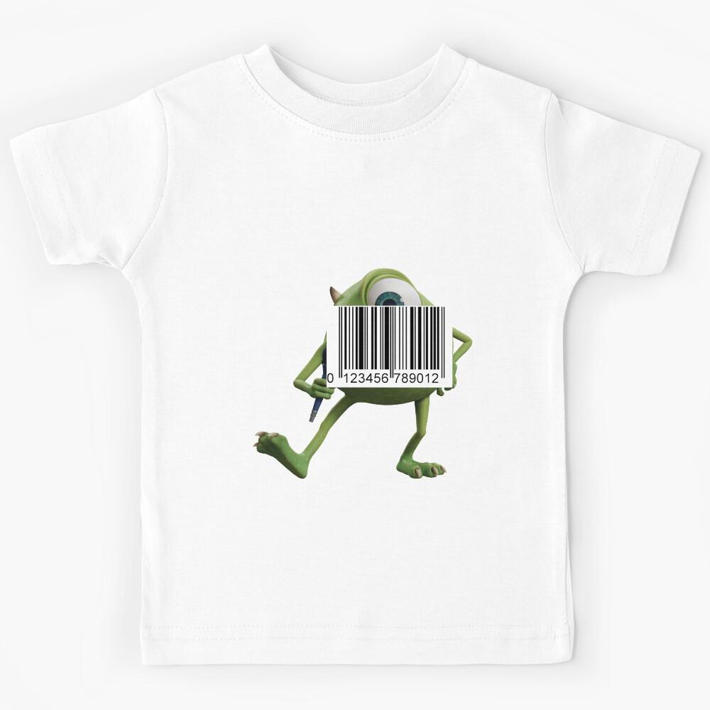 Mike Wazowski Barcode - Monsters Inc Kids T-Shirt 150