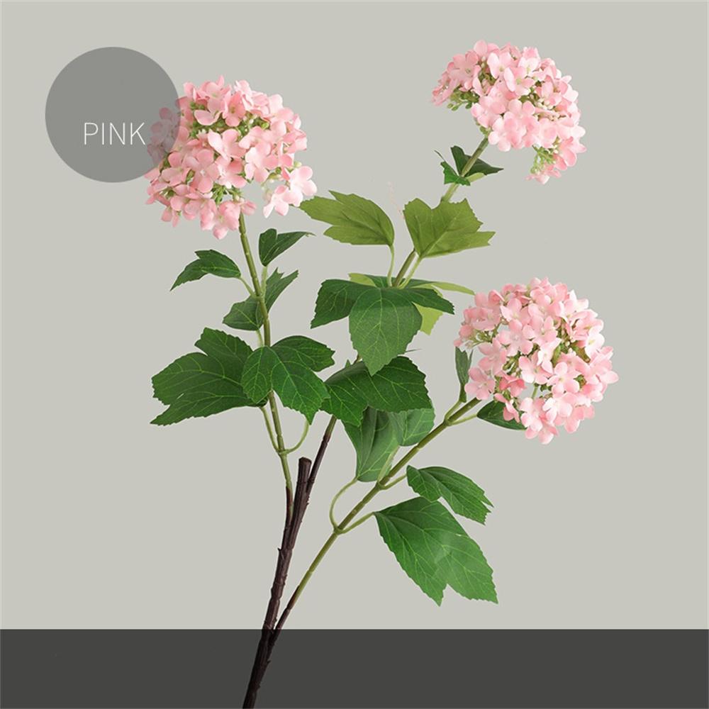 3 Heads Silk Artificial Hydrangea Lifelike Flower 70cm Fake Flowers Room Wedding Home Table Decorations Party Diy Bouquet Floral