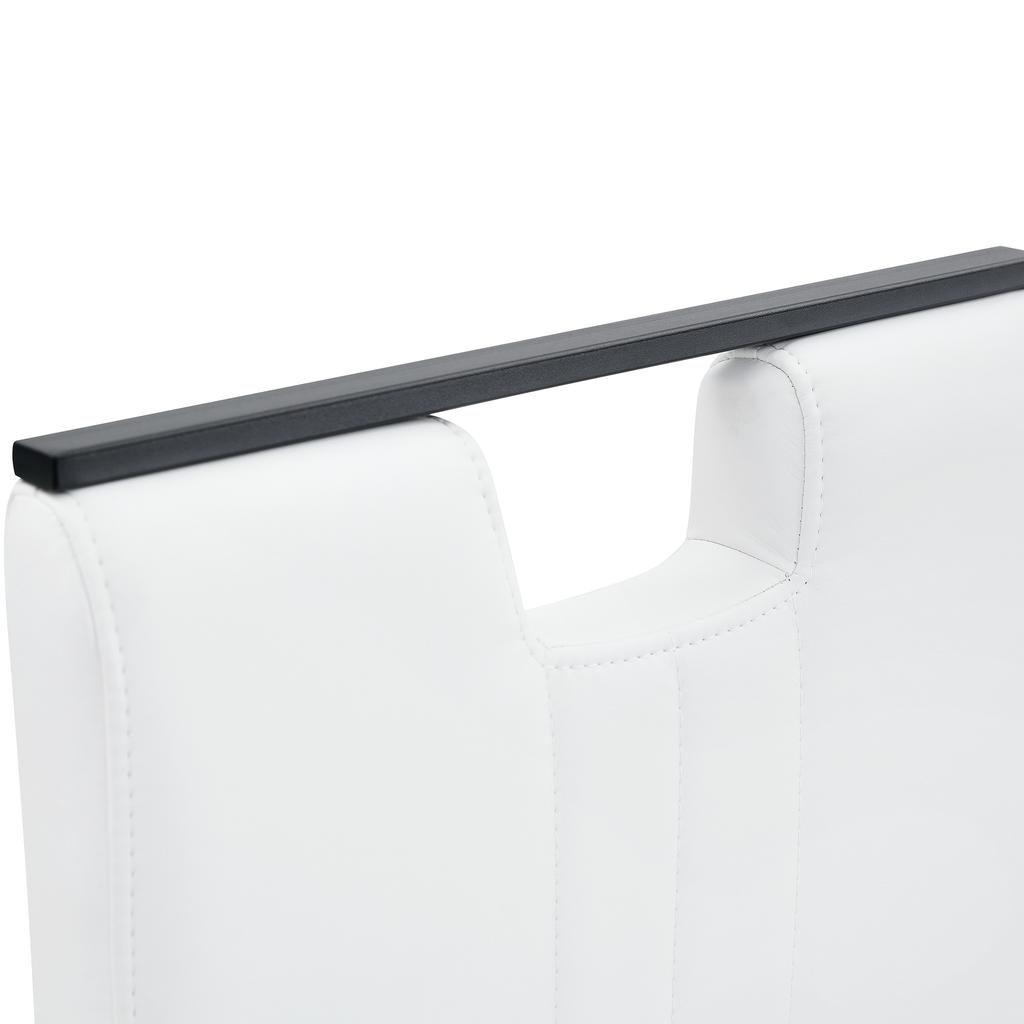 Set of 2 White PU Chairs in Arch Shape – Gives Minimalist and Contemporary Living Styles a Fashionable Touch