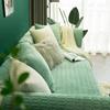 Plush sofa cushion modern solid color fabric anti-slip cushion universal living room thickening high-quality sofa decoration
