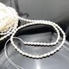 1String, White Natural Freshwater Pearls, Handmade Rice Pearl Beads for Jewelry Making DIY Necklaces, Bracelets Crafts (Beads 3-4mm, Length 36cm)