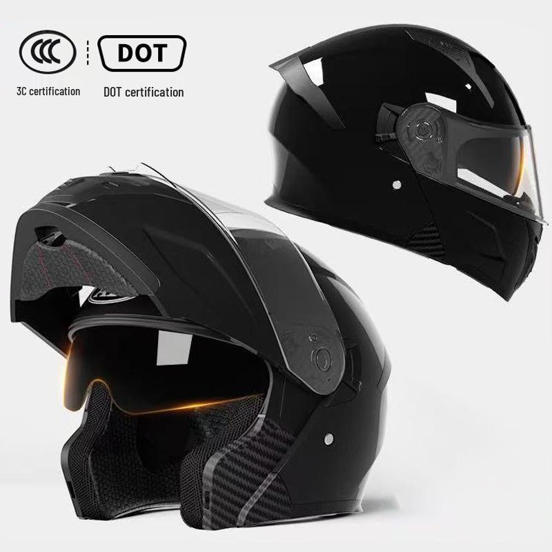 DOT Certified Flip-Up Full Face Motorcycle Helmet for All-Season Safety