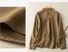 Hong Kong Style Embroidered Cotton Linen Shirt - Artistic Retro Casual Top for Women, Spring/Autumn 2025.