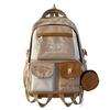 Blocking Splicing Color School Bag Large Capacity Backpack Cartoon Gift Students