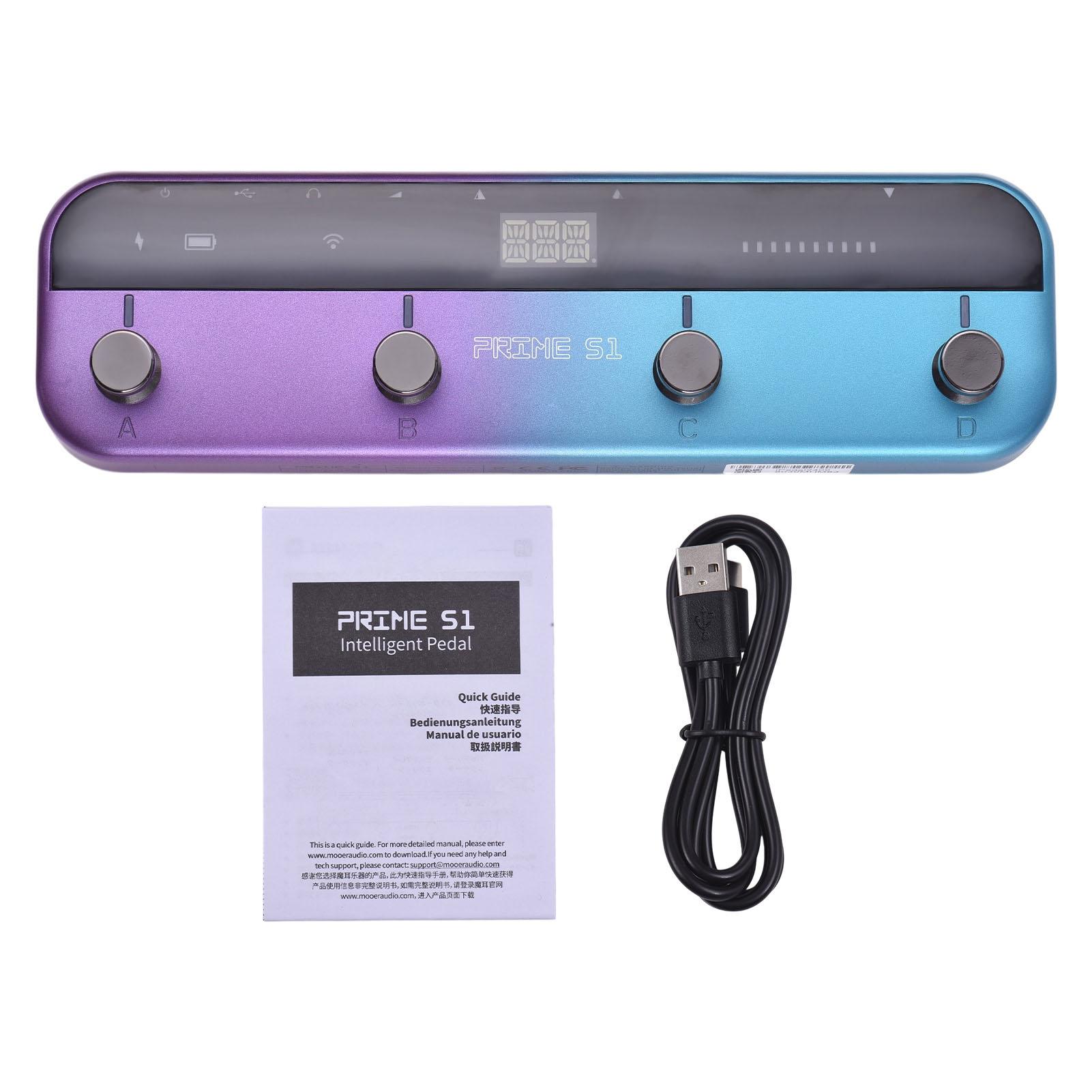 

MOOER Multi-Effects Processor Stereo Guitar Effect Pedal with Wireless Footswitch Controller 128 Guitar Effect Models 40 Drum сливовый