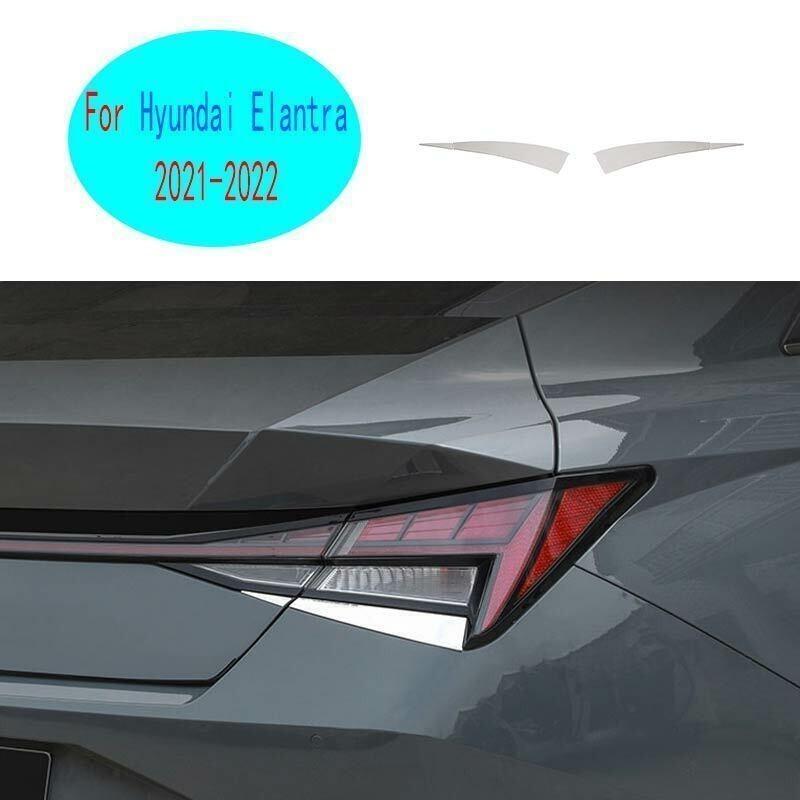 For Hyundai Elantra 2021-2022 Silver Titanium Rear Tail Light Lamp Strip Trim 4X
