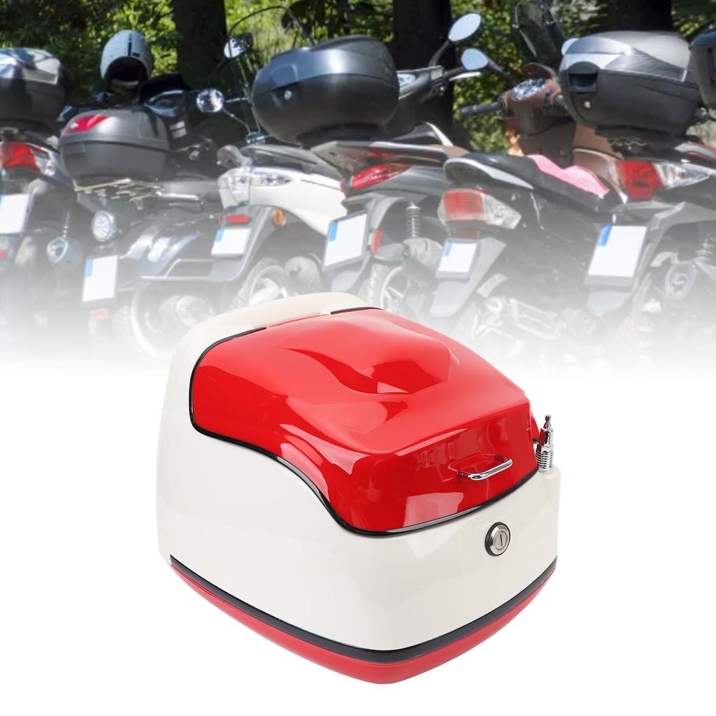 38L Motorcycle Top Case Fashionable Look Water Resistant Ample Space   Top Box for Electric Bike Scooter
