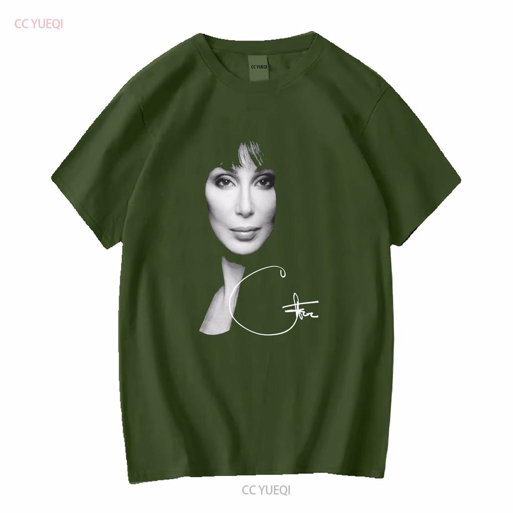 Ispirata Cher Firma Cotone Nero Unisex T Shirt S a 5XL Per Fan PM378 vintage Lavato moda Traspirante Morbido Casual Leggermente