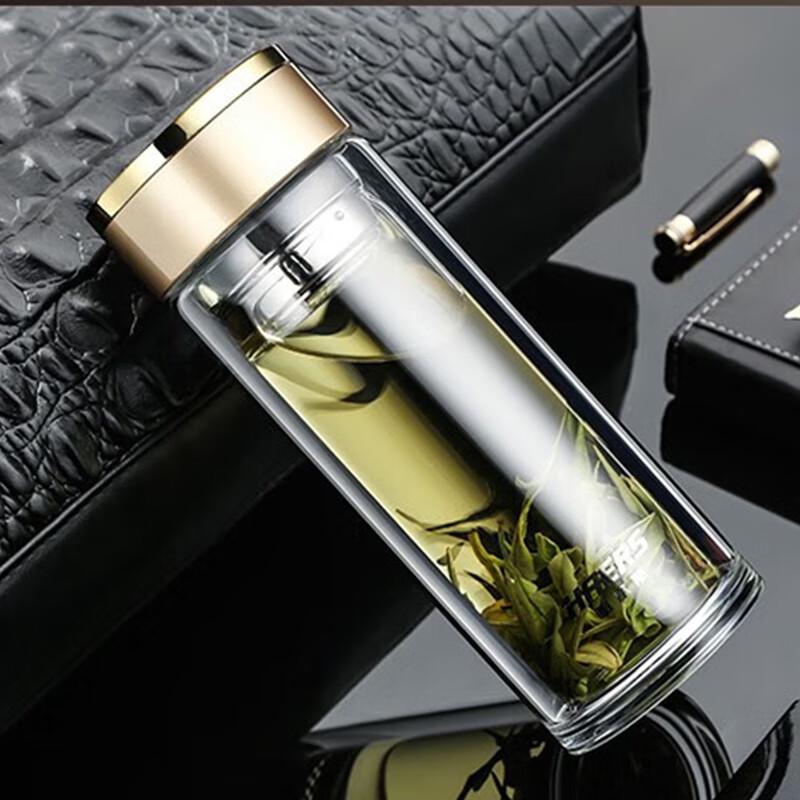 HAERS Double-Wall Glass Tea Tumbler
