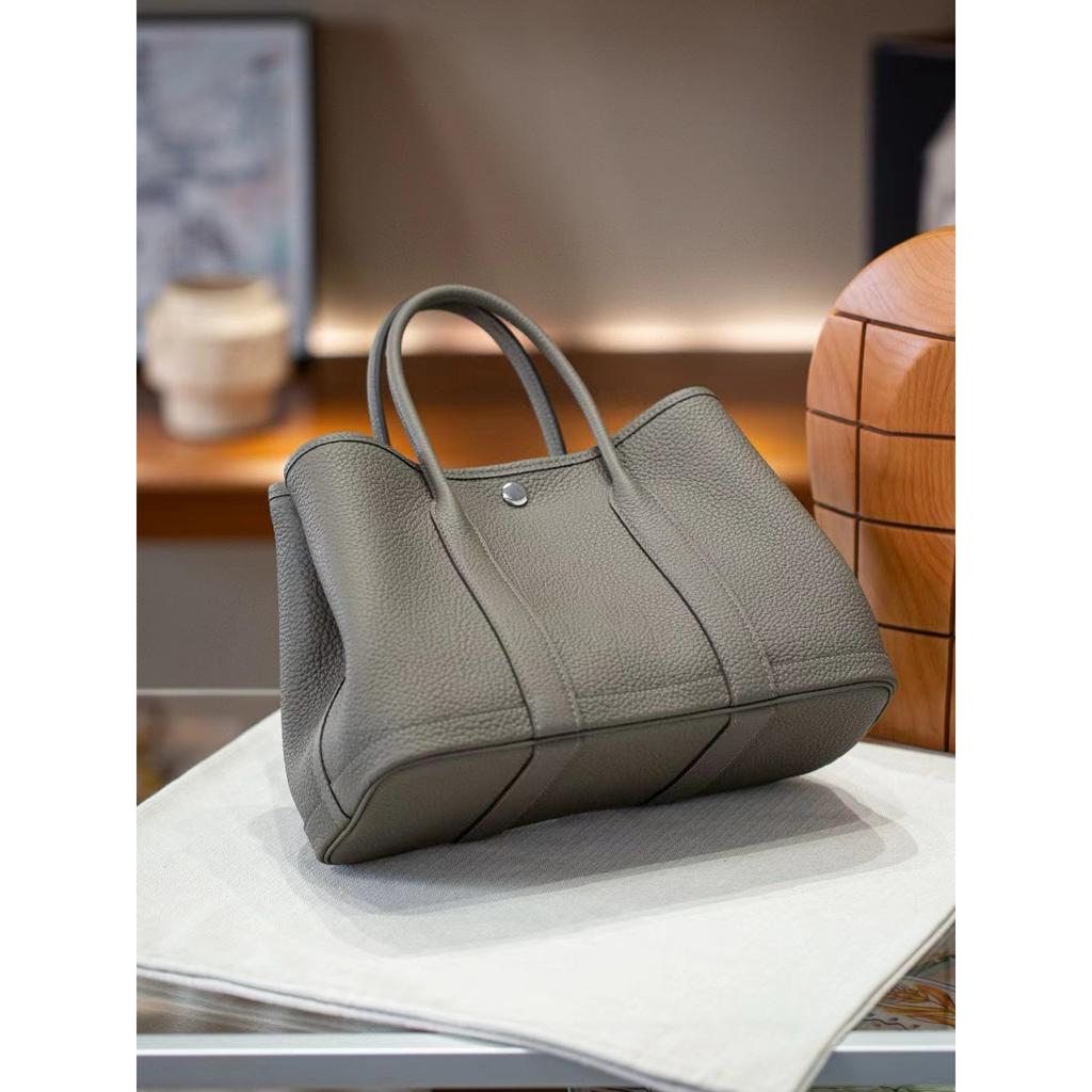 25 Years of New Garden Bag, First-layer Cowhide Tote Bag, Large-capacity Shopping Bag, Versatile Commuter Handheld Women's Bag