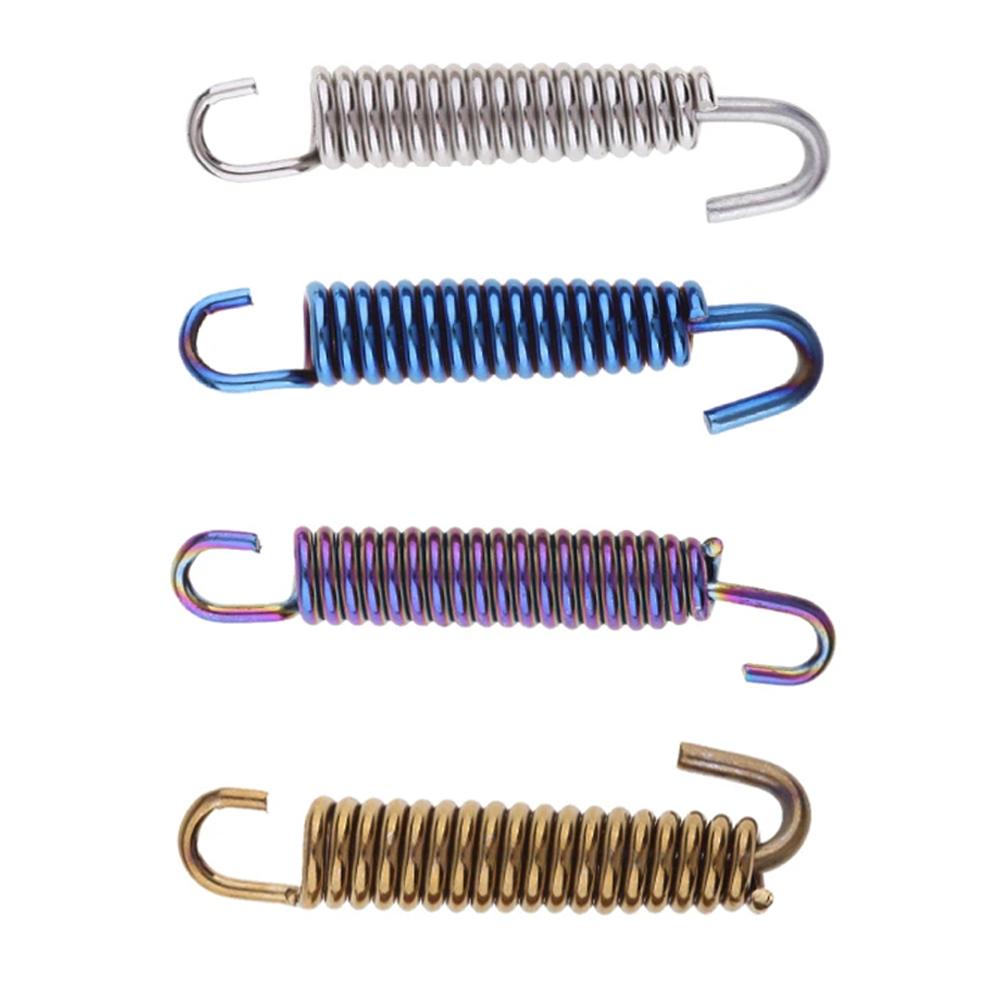 2Pcs 65mm Motorcycle Stainless Steel Exhaust Pipe Muffler Spring Hook Superior Strength & Appearance Exhaust Pipe Springs