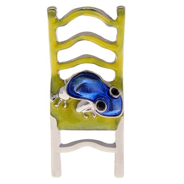 

Новая брошь в виде лягушки на стуле с животным дизайном, модные украшения