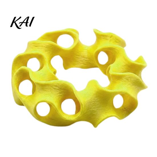 Aquatic Pet Hiding Spot 3D Printed Aquarium Hideout Cave, Wavy Hollow Ring Fish Shrimp Shelter, Habitat for Snails Breeding Hole Decor, Tank Ornament