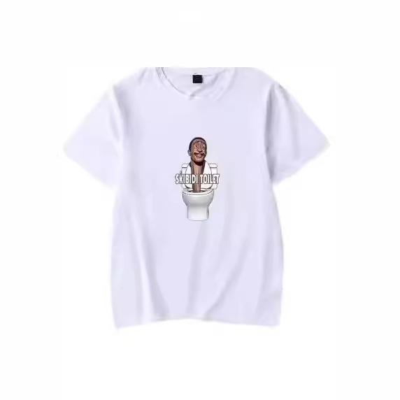 2024 Skibidi Toilet T-Shirt TV Series Merchandise Unisex Crew Neck Summer Short Sleeve T-Shirt Street
