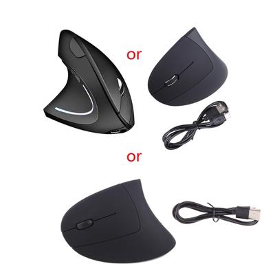 Rechargeable Ergonomic Vertical Mouse with USB Receiver Laptop PC Computer Replacement Accessories Left-Handed Mouse