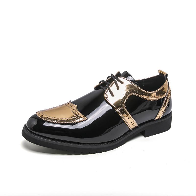 Men s Large Size British Style Pointed Toe Leather Business Loafers 44