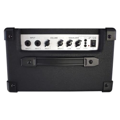 Belcat AP-15DK Digital Drum and Keyboard Amplifier, 15W, 2-Channel Input, with AUX IN, Black