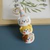 Handmaking Crochet Kitten Keyrings Cute Smiling Cat Doll Crochet Keychain Cartoon Kitten Series Knitting Doll Keychain Wholesale