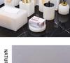 Lux White Jade Bathroom Set: Basin, Tray, Tissue Box, Lotion Dispenser - 4 or 5 Piece Set