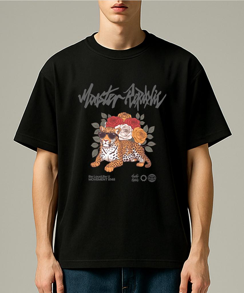 MONSTER REPUBLIC Leopard Garden Vivid T-Shirt Black_8148