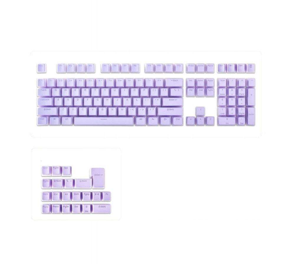 Keycaps for Mechanical Keyboard PBT Keycaps Pudding 129pcs Purple Violet