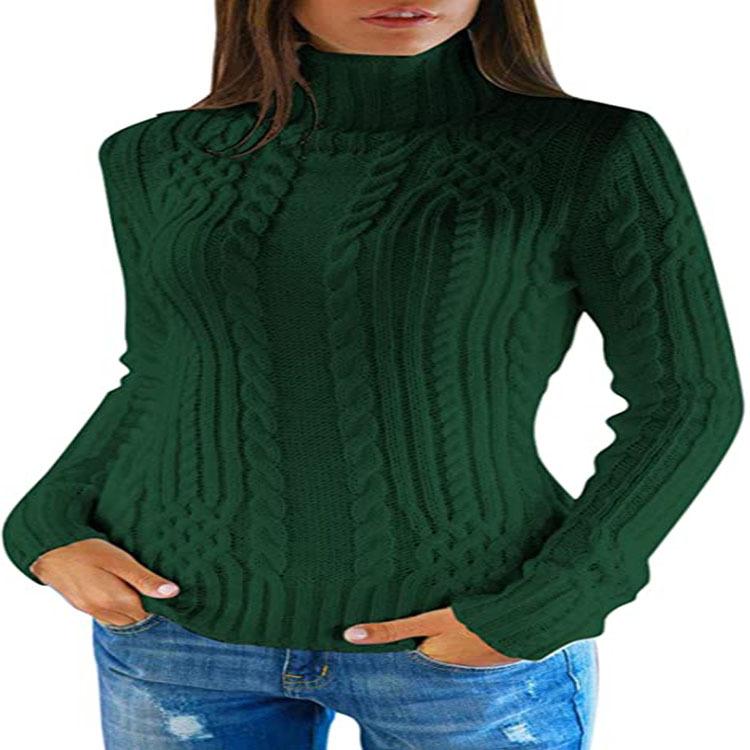 2024 Women's High Neck Slimming Sweater - Fashionable Autumn/Winter Top