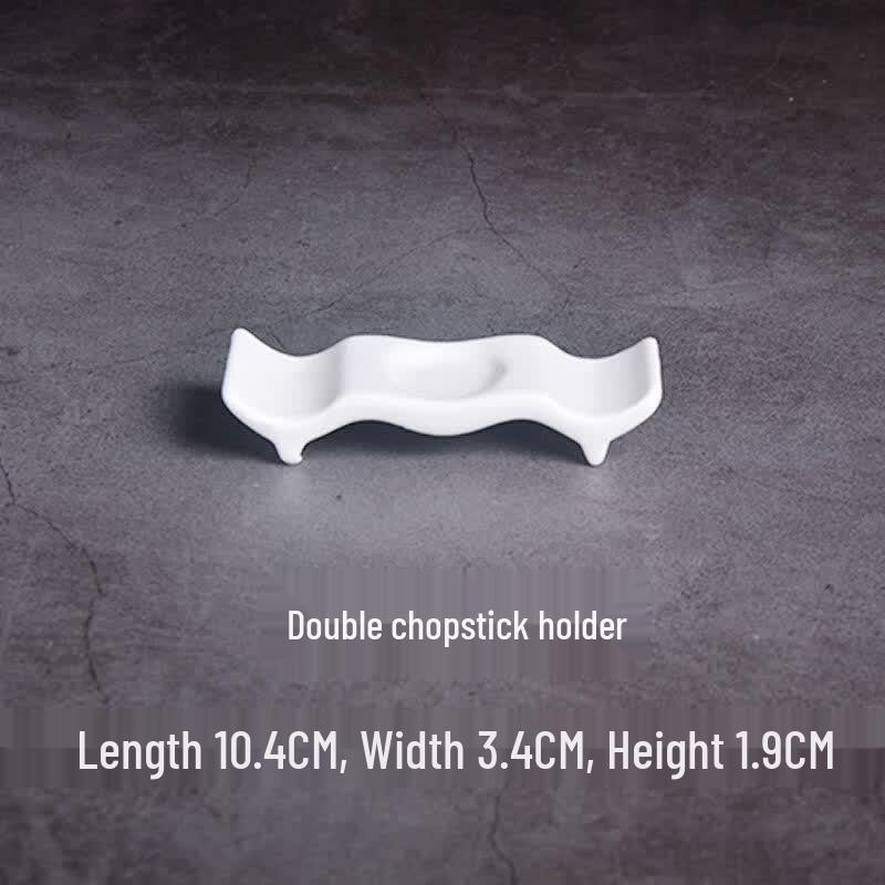 

Pure White Ceramic Dual-Use Chopstick Rests