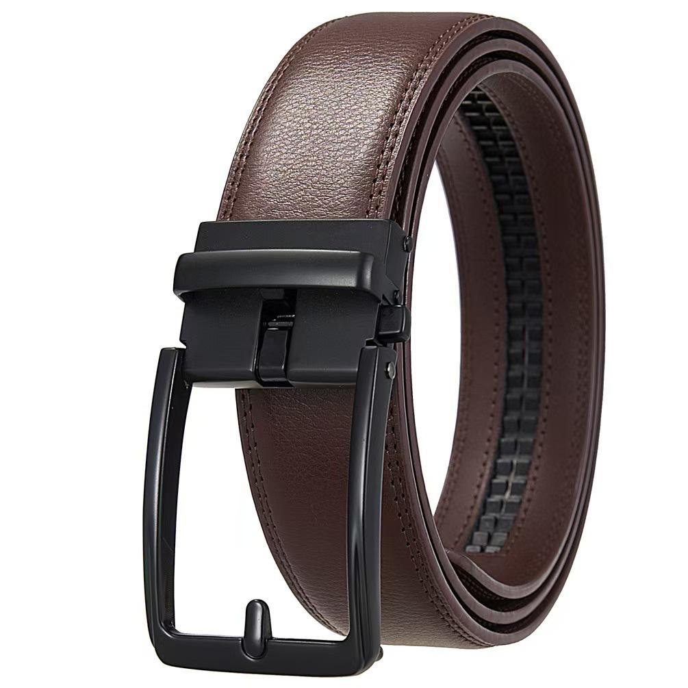 Business leather fashion casual men's cowhide belt automatic buckle belt, cowhide belt