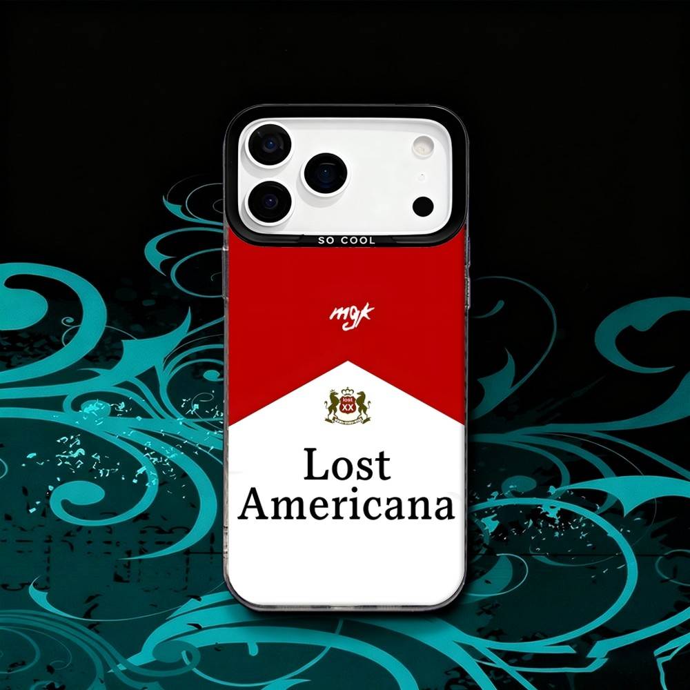 

MGK L-Lost A-Americana Phone Case For iPhone 17,16,15,14,13,12,X,8,Pro,Max,Plus,SE4,Air,Mini HD Black IMD Matte iPhone16e