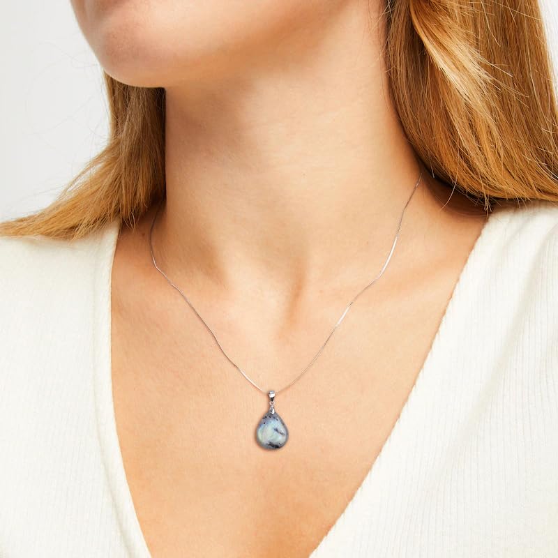 Labradorite Teardrop Power Stone Necklace for Women [COAI]