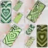 Green Heart Circle Cell Phone Case for Samsung Galaxy S26 Ultra S25 S24 S23 S22 S21 S20 Note10 Cover