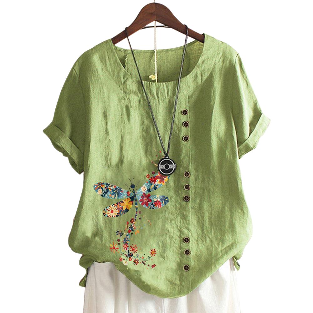 Stylish Round Neck Short Sleeve Top for Women In 11 Vibrant Colors