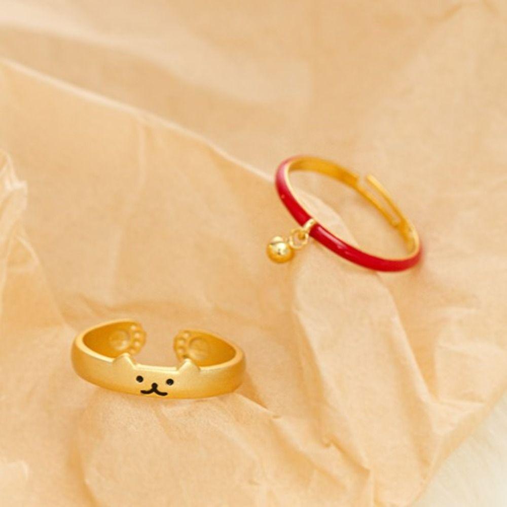 

Эмалевые кольца для кошек, набор из цинкового сплава, кольцо для собак, модное колье-чокер с накладным кольцом в виде щенка