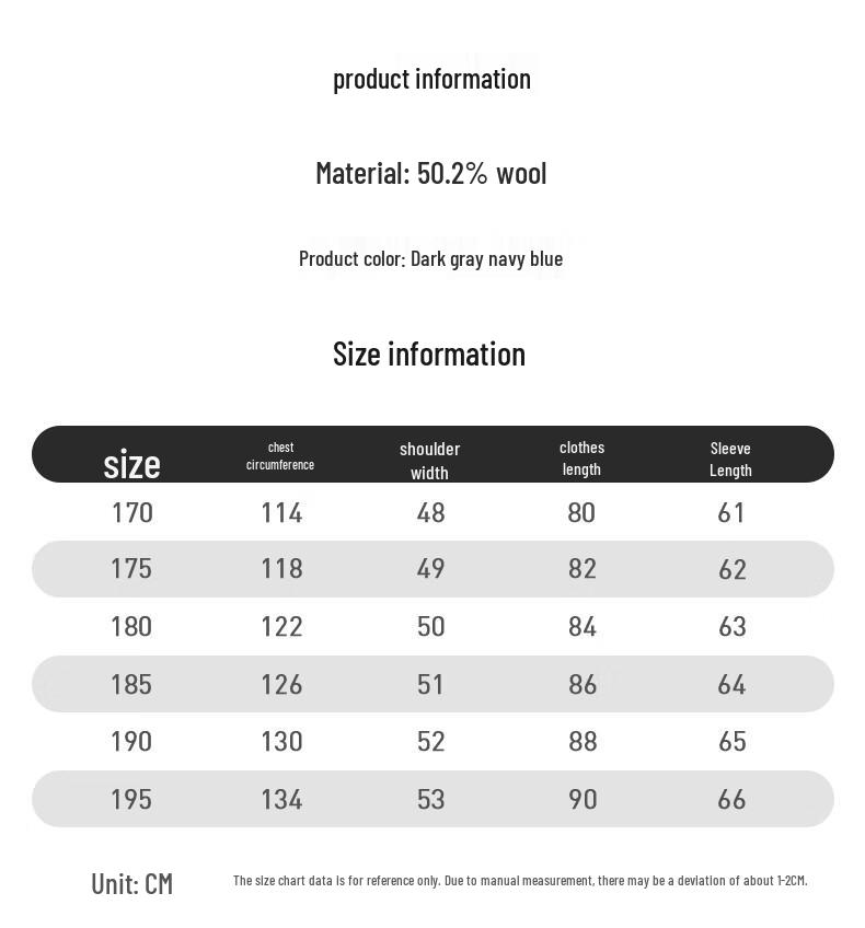 Yalu Men's Wool Blend Mid-Length Winter Coat