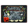 Vintage Metal Tin Signs, Cocoa Sweet Tea Time, Cooking Wall Art, Painting, Bar, Pub, Cafe, Kitchen Decor, Cocktail Retro Plaq