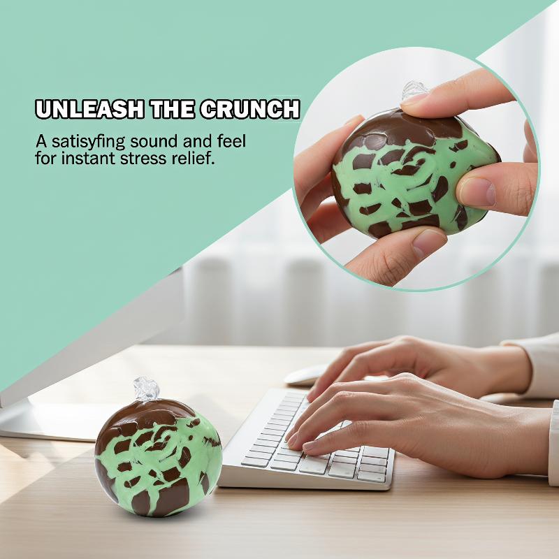 Chocolate Appearance Crispy Ball Decompression Toy Non-toxic Material Crunchy Sound Fidget Toy for Kids Adults Party Favor Gifts