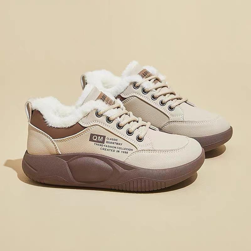 

22 winter velvet sports shoes thick-soled thickened warm two cotton shoes board shoes dad shoes 35
