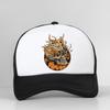 Flame Skull Head Mesh Baseball Cap Unisex Punk Style Tiger Hip Hop Fashion Adjustable Snapback Hat