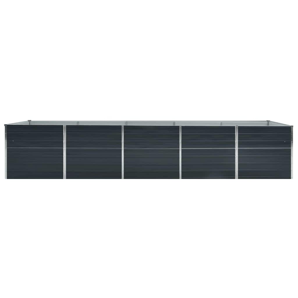 vidaXL Garten-Hochbeet Verzinkter Stahl 400x80x77 cm Anthrazit